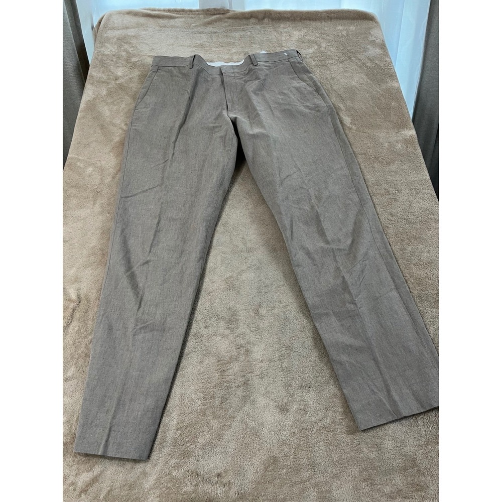 J. Crew Ludlow Baird Mcnutt Irish Linen Blend Dress Pants Mens Size 36(38) Beige